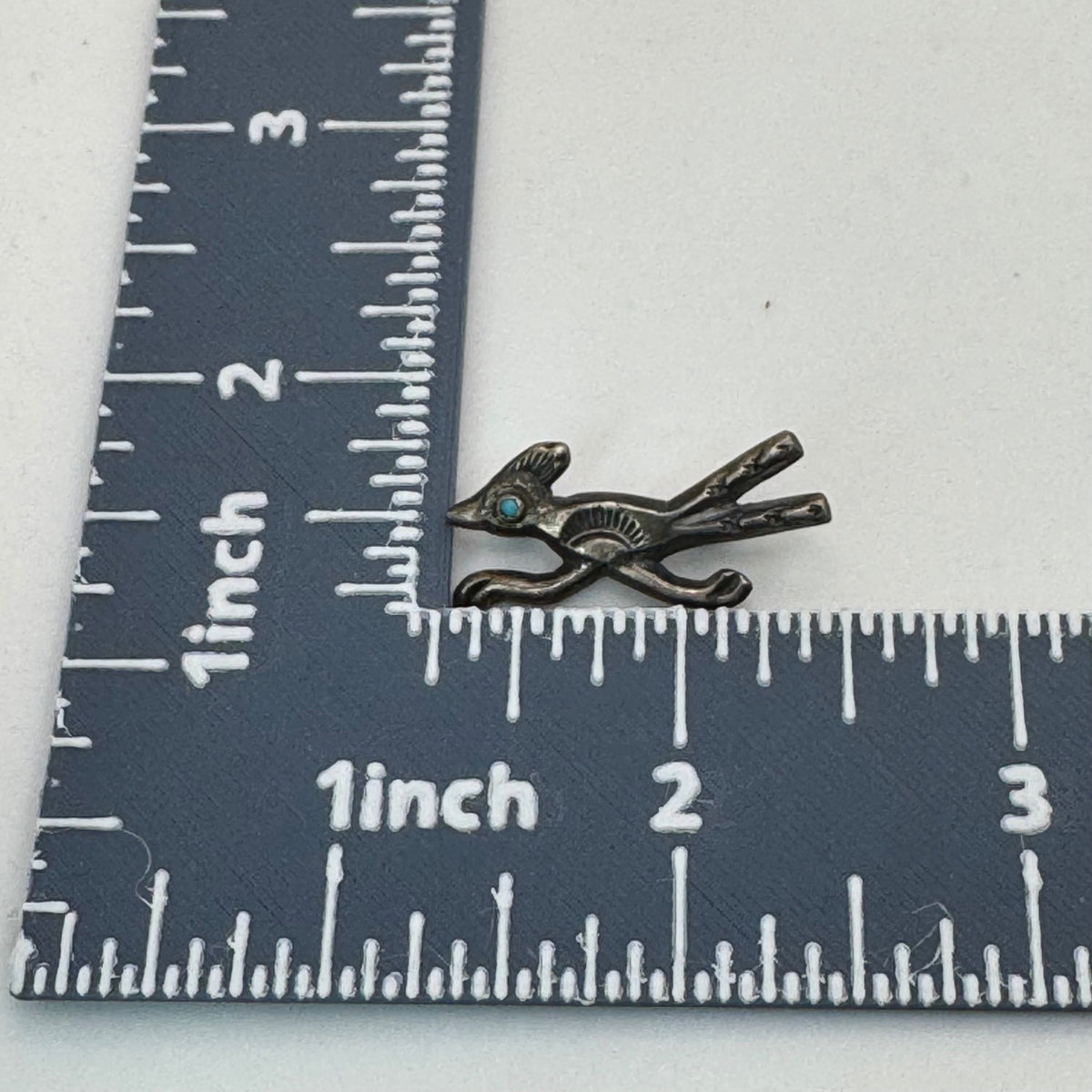 Sterling Silver Turquoise Roadrunner Pin Brooch Southwestern 3.31g Vintage 925