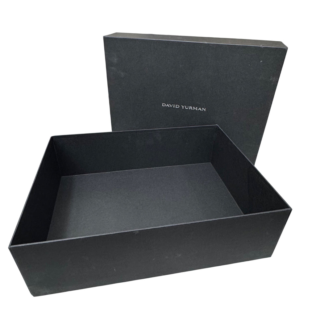 David Yurman Large Black Gift Storage Box 14x10x4 w/ Lid Jewelry Or Accessories