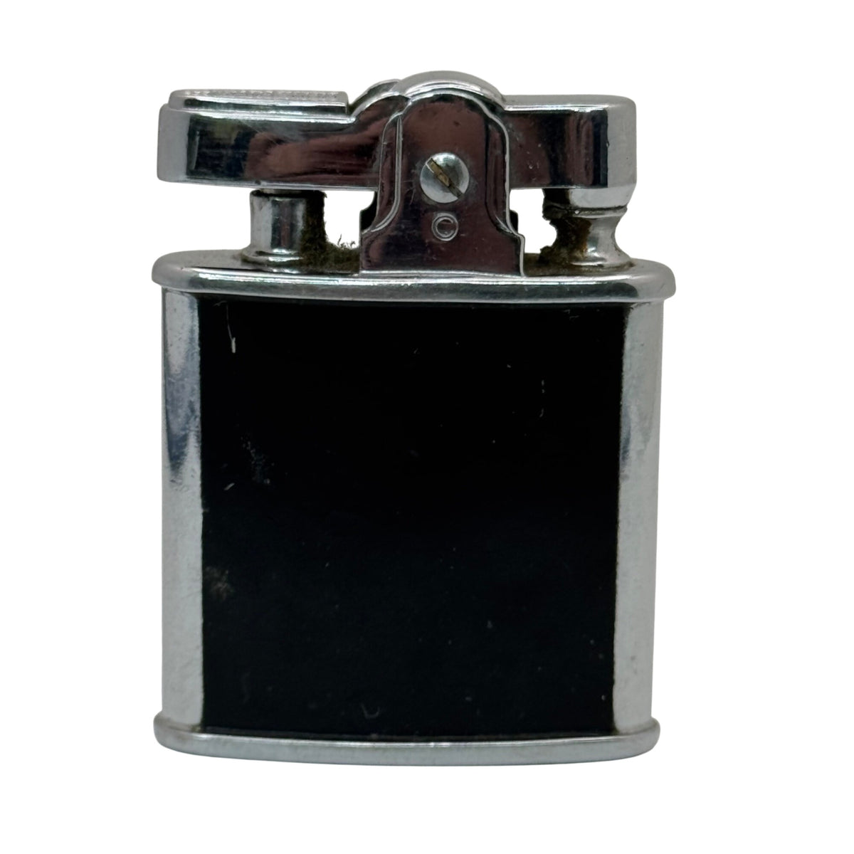 Vintage Ronson Princess Lighter Purple Floral & Black Enamel Finish Made In USA