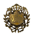 Rare Vintage Antique Netherlands Coat Of Arms Je Maintiendrai Lions Crown Brooch