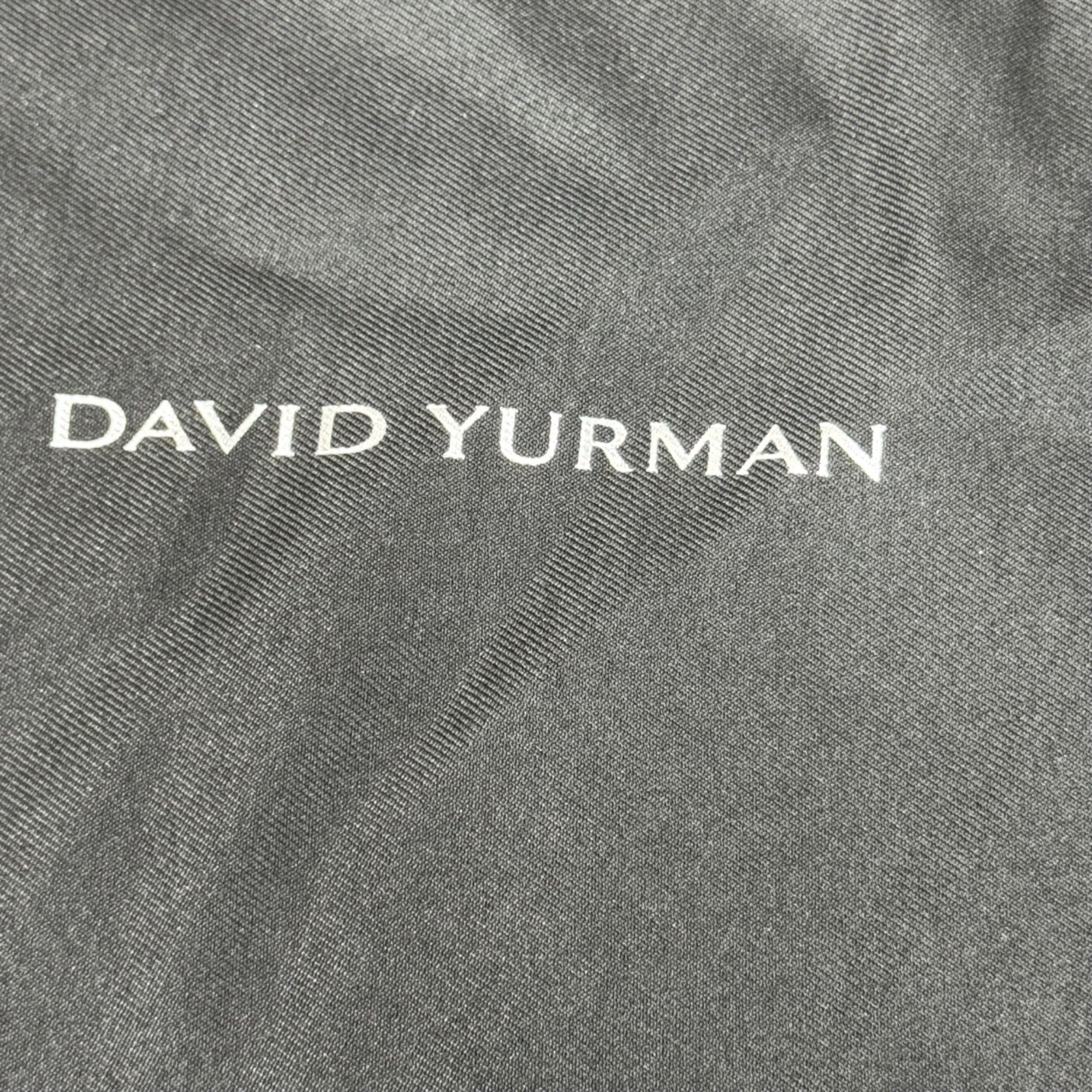 David Yurman Large Statement Black Drawstring Jewelry Storage Dust Bag 13"x18”
