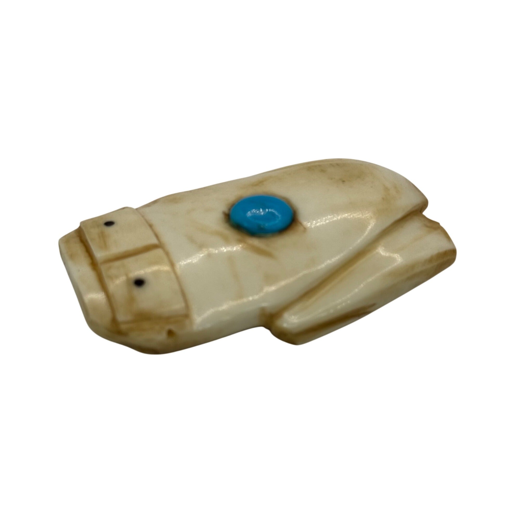 Vintage Carved FROG MESSENGER FETISH TURQUOISE 2" Native Zuni Native American