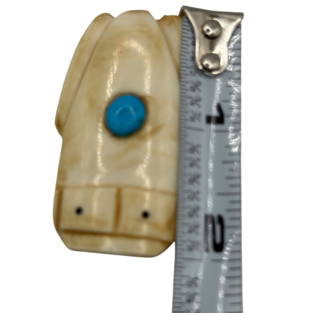 Vintage Carved FROG MESSENGER FETISH TURQUOISE 2" Native Zuni Native American