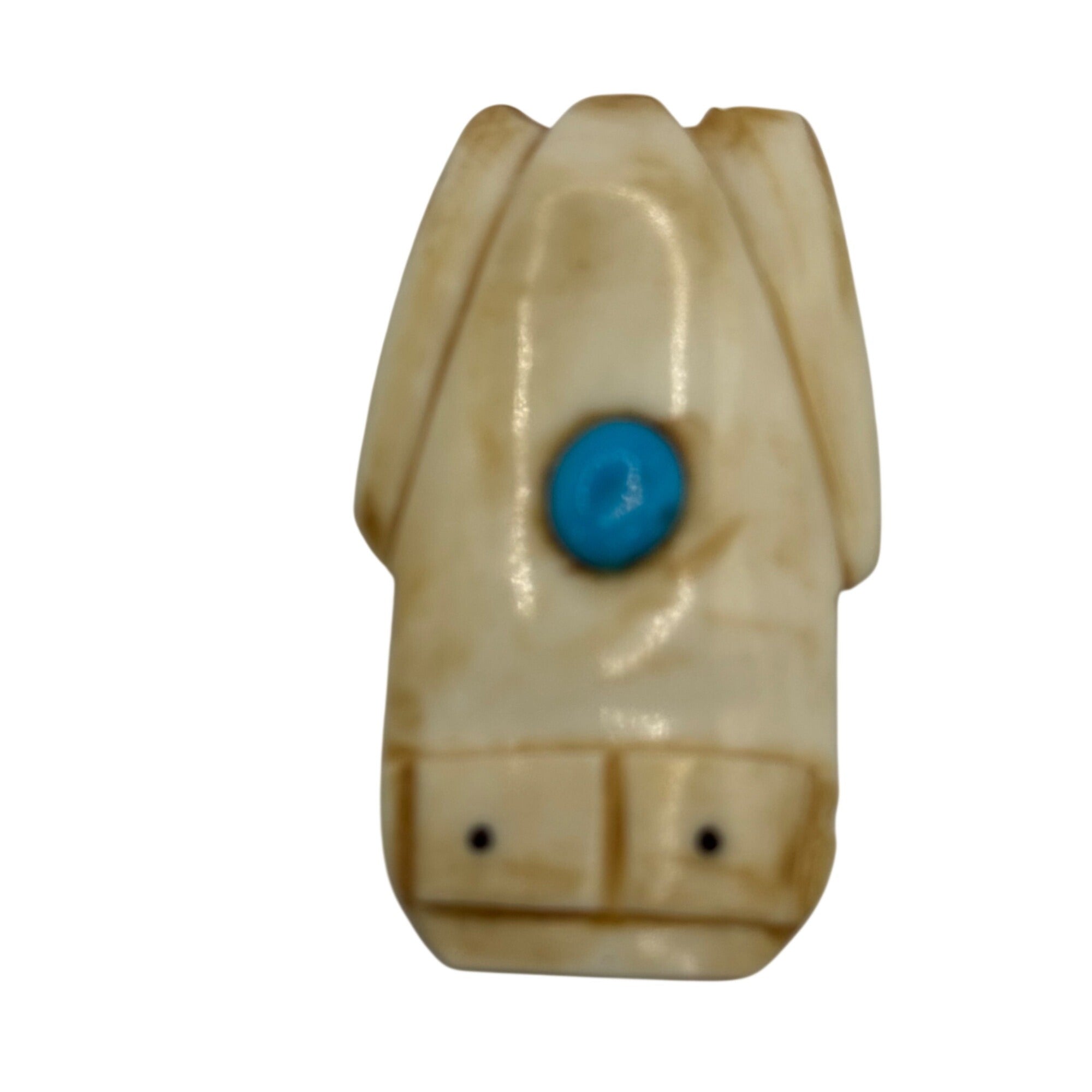 Vintage Carved FROG MESSENGER FETISH TURQUOISE 2" Native Zuni Native American