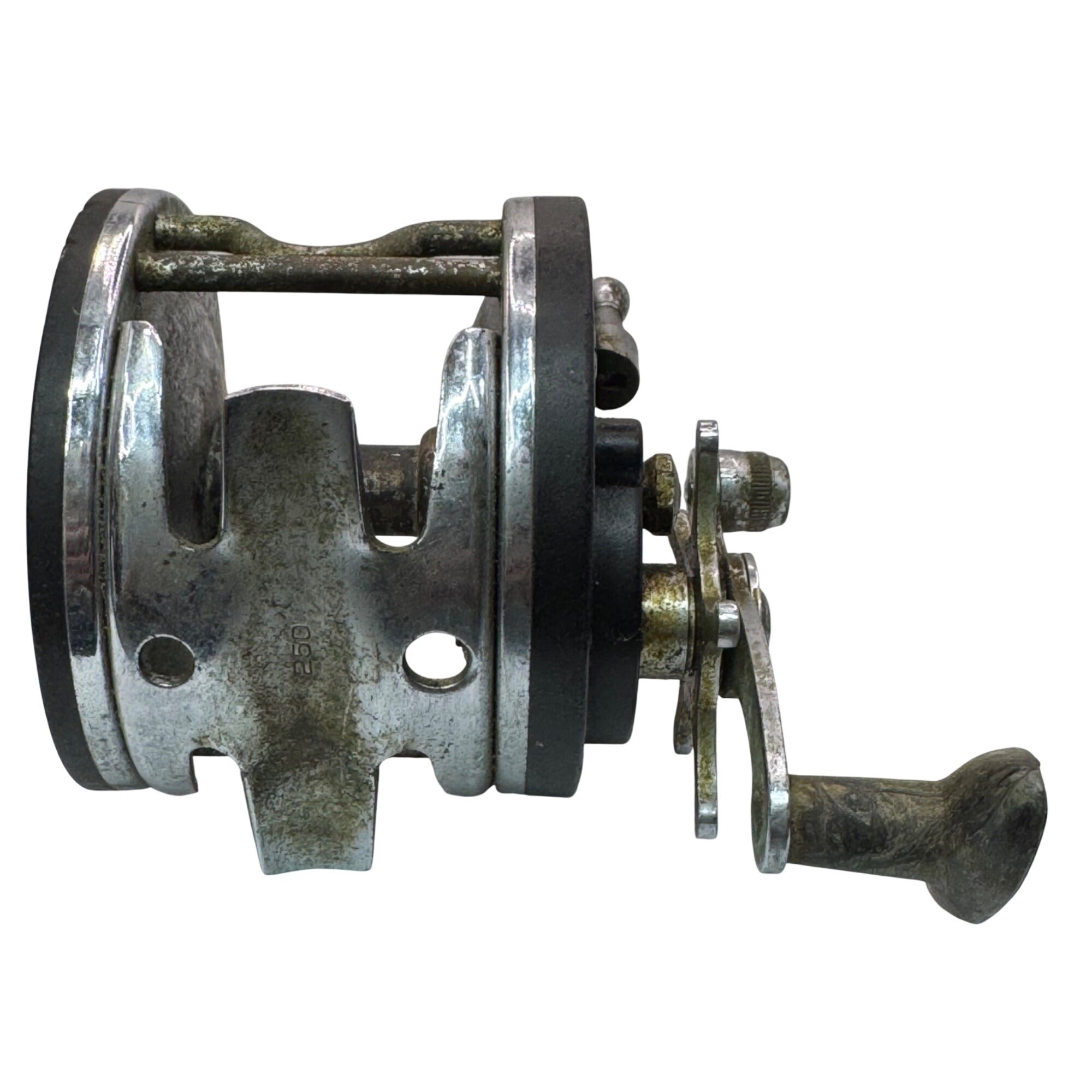 Vintage Ocean City No 112 Bay City 250 YD Saltwater Reel in BLACK Made in USA