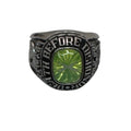 Death Before Dishonor Mens Balfour Military Ring Green Gemstone Size 10 Army