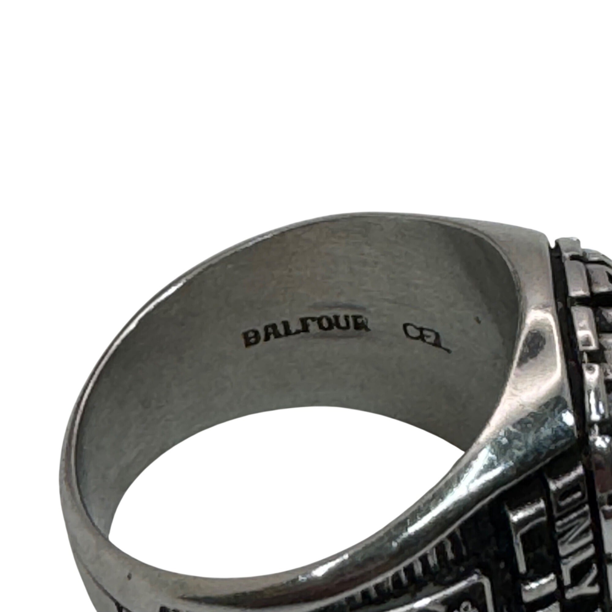 Death Before Dishonor Mens Balfour Military Ring Green Gemstone Size 10 Army