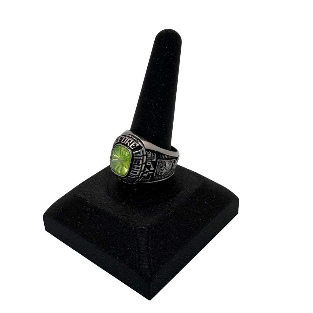 Death Before Dishonor Mens Balfour Military Ring Green Gemstone Size 10 Army