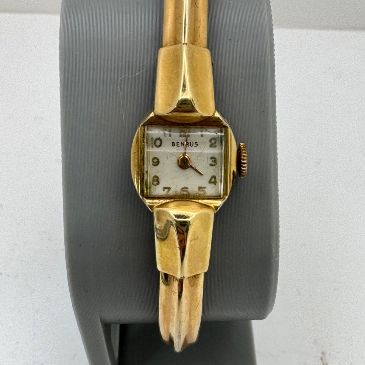Benrus 14K GF Ladies Watch Original Box Official Watch Of Famous Airlines Vtg