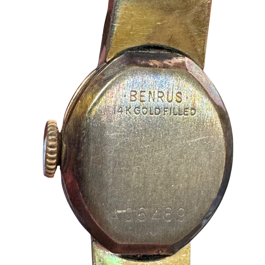 Benrus 14K GF Ladies Watch Original Box Official Watch Of Famous Airlines Vtg