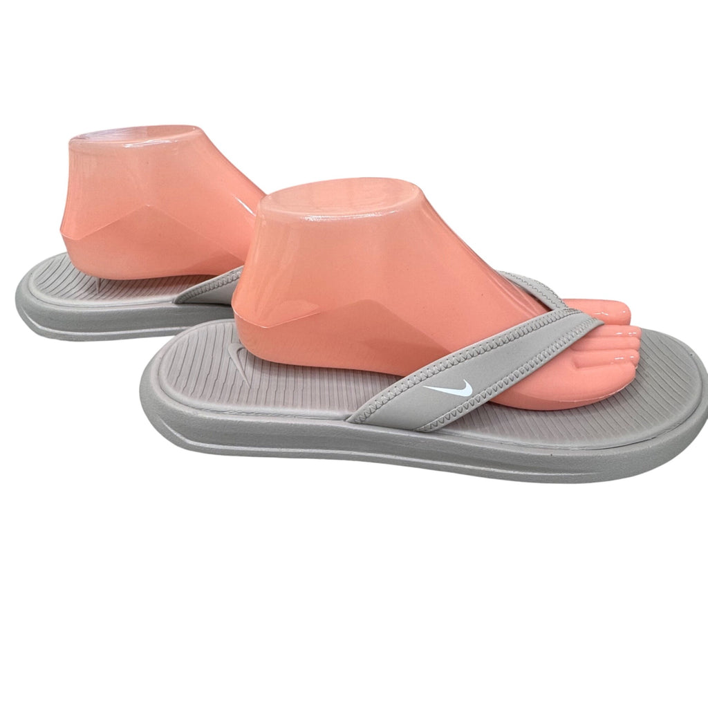 Nike Mens Comfort Flip Flops Size 12 Gray Lightweight Cushioned Sandals READ