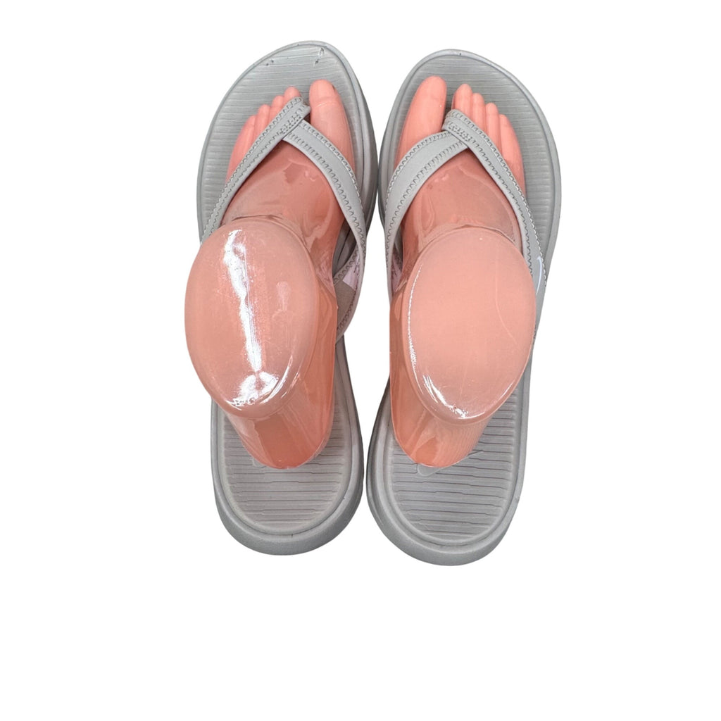 Nike Mens Comfort Flip Flops Size 12 Gray Lightweight Cushioned Sandals READ