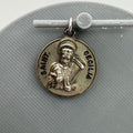 Saint Cecilia Sterling Silver Religious Pendant Charm Medal 0.75" By Creed Co.