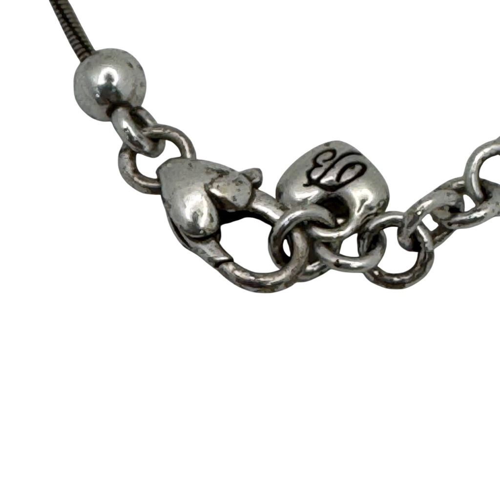 Brighton La Vie Flower Set Silver Tone Necklace Bracelet Floral Crystal Accents