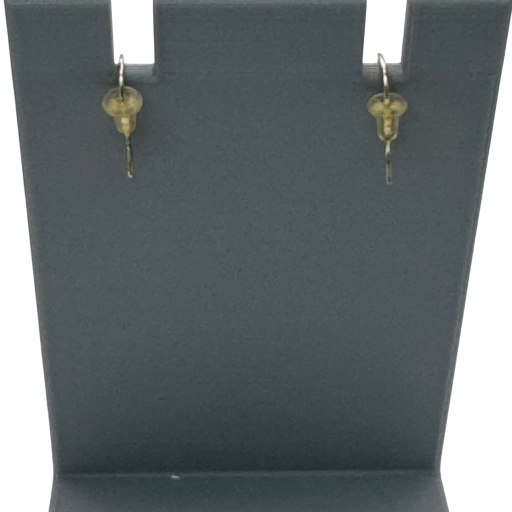 Vintage Mosaic Heart-Shaped Drop Dangle Earrings Geometric Inlay Southwest 1"