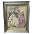 Antique La Mode Illustree Print 3D Shadow Box Victorian Fabric 12x15 Fashion