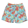 Polo Ralph Lauren Mens Tropical Floral Swim Trunks Small Mesh Lining Blue & Orange