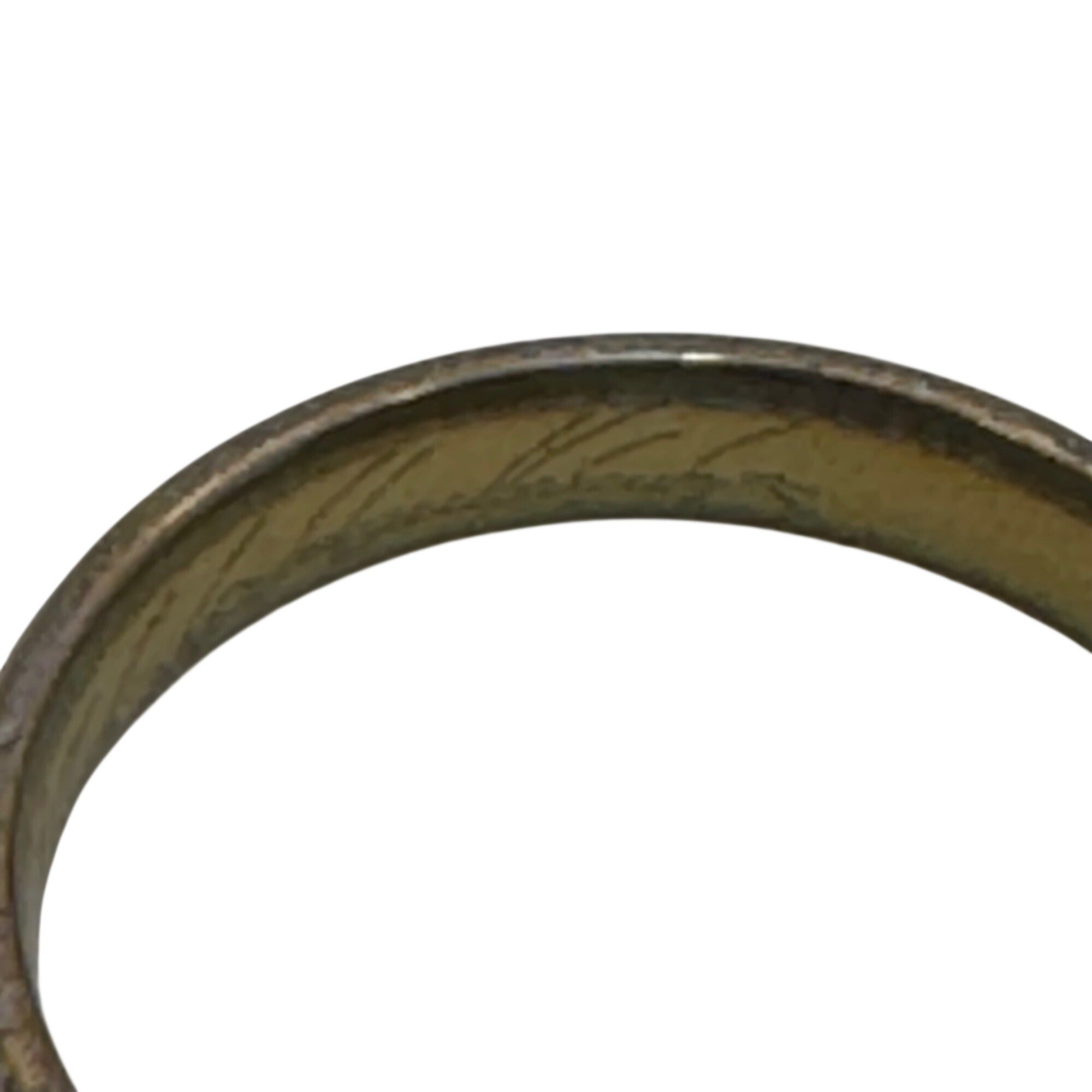 Vintage 14K Yellow Gold Plain Wedding Band Ring Size 10 Engraved Classic 3.38g