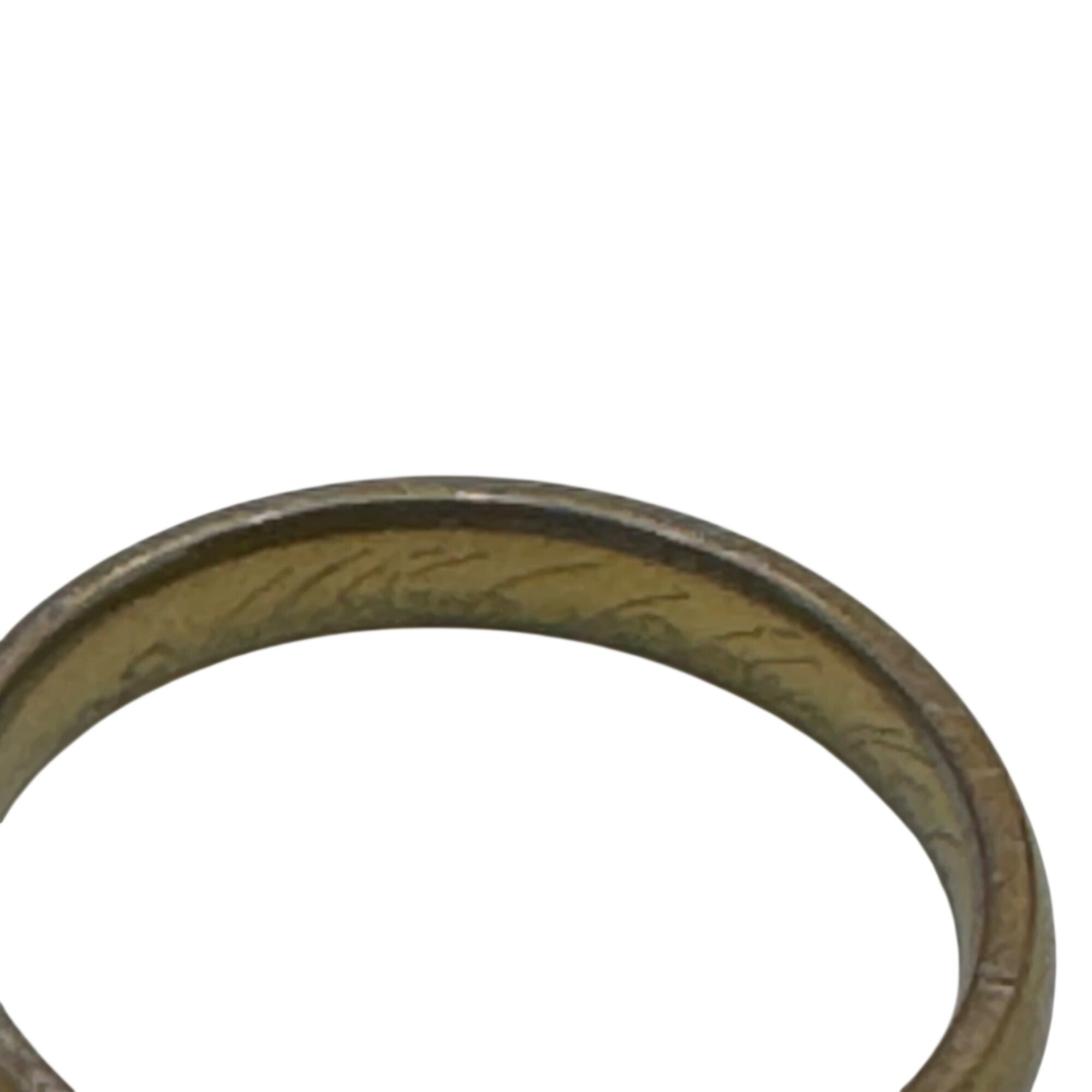 Vintage 14K Yellow Gold Plain Wedding Band Ring Size 10 Engraved Classic 3.38g
