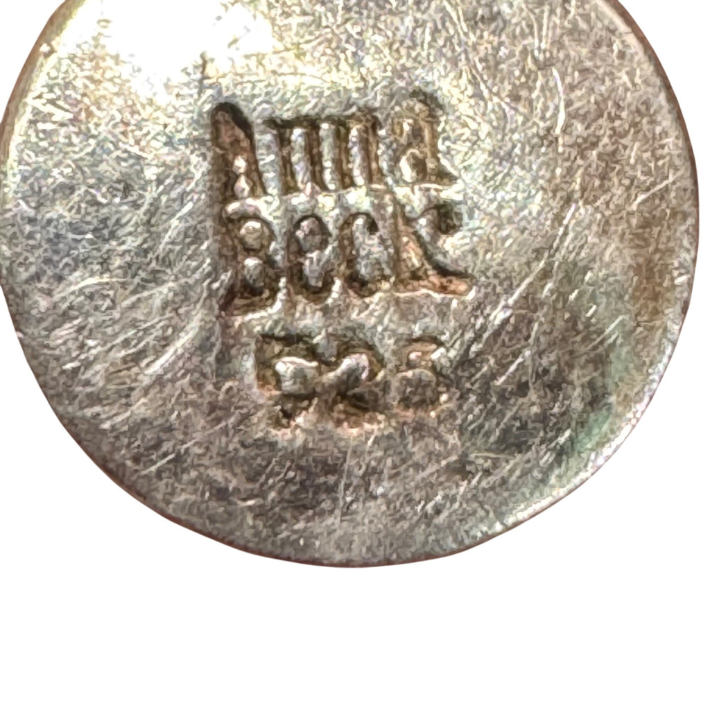 Anna Beck Dot Disc Sterling Silver Charm Necklace 8.19g Pendant 18" Signed Vtg