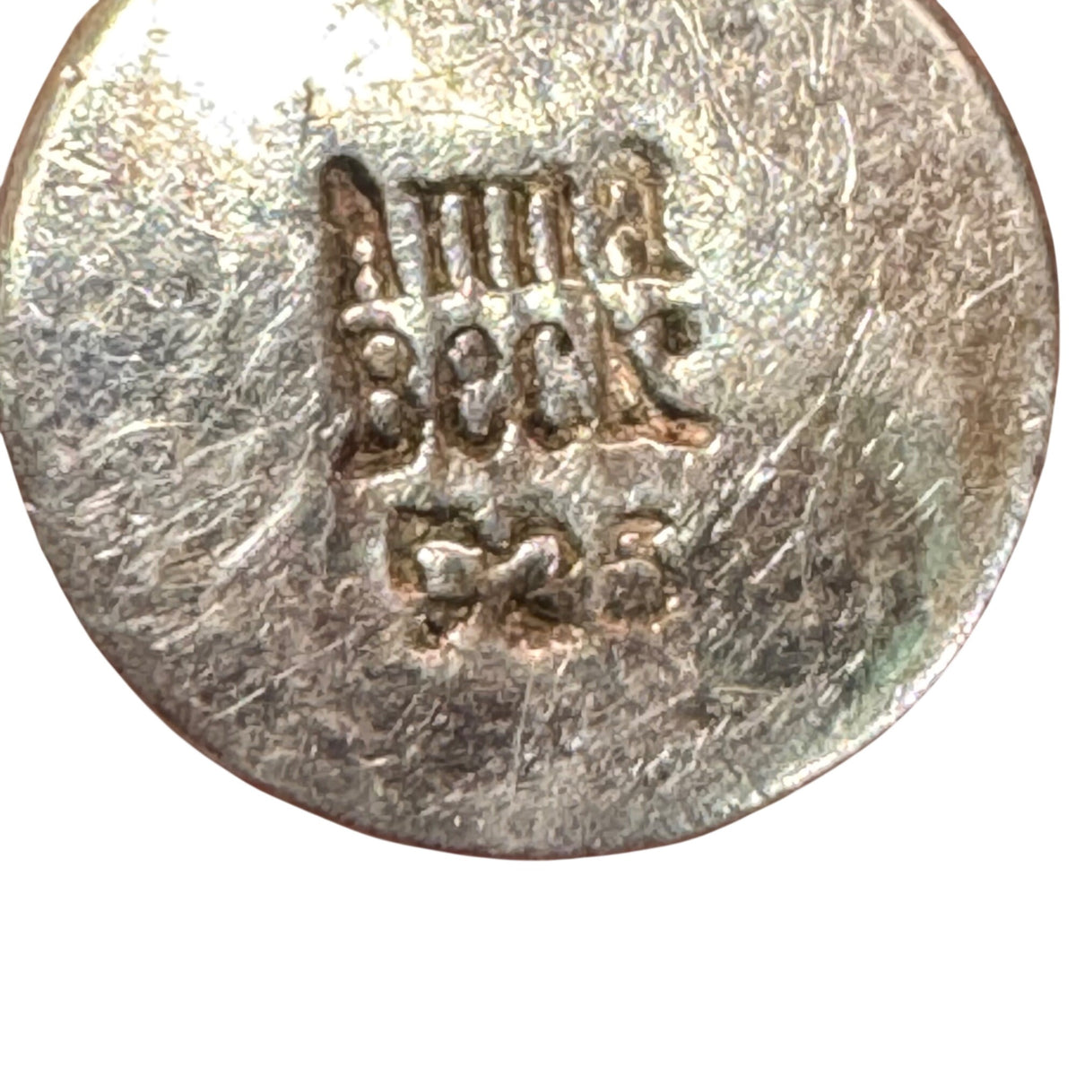 Anna Beck Dot Disc Sterling Silver Charm Necklace 8.19g Pendant 18" Signed Vtg