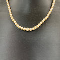 Vintage 13" Sterling Vintage Filagree Silver Clasp Graduated Pearl Necklace 13"