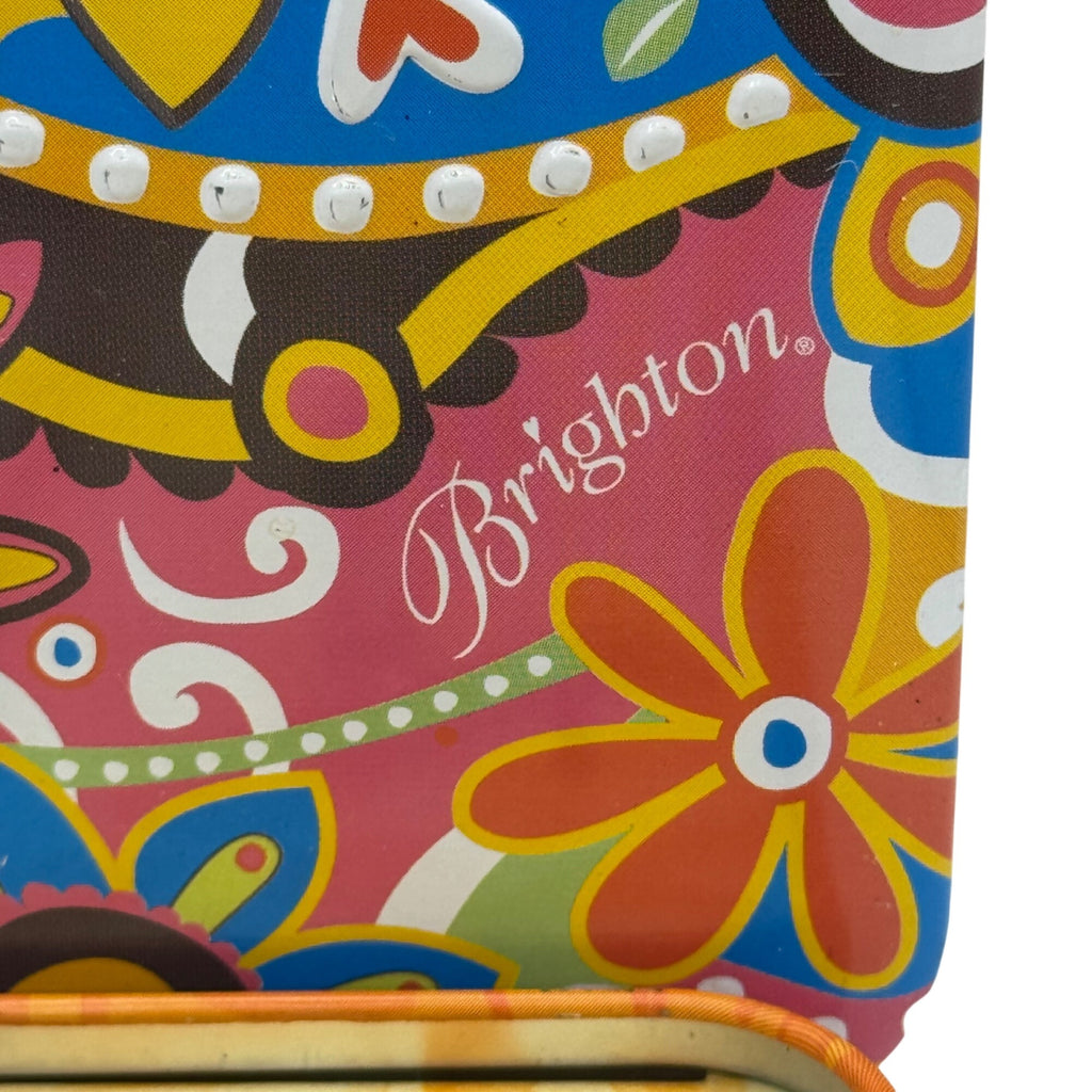 Brighton Womens Hamilton Silver-Tone Watch Butterfly Floral Original Box READ