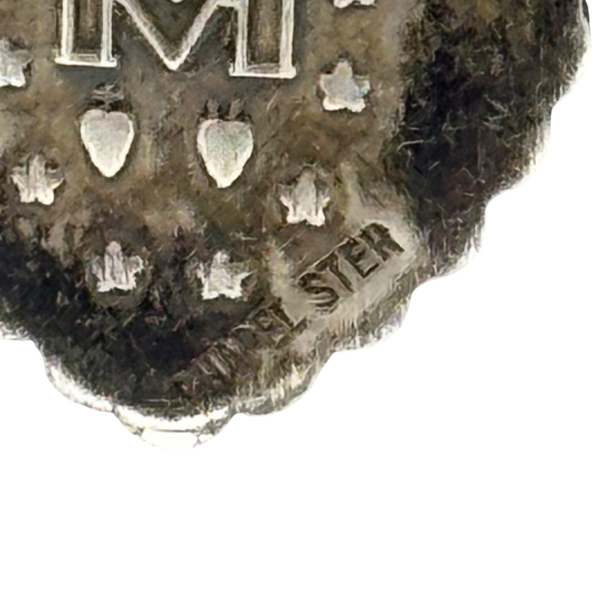 Slide Heart Miraculous Medal Virgin Mary Chapel Sterling Vintage Pendant Charm