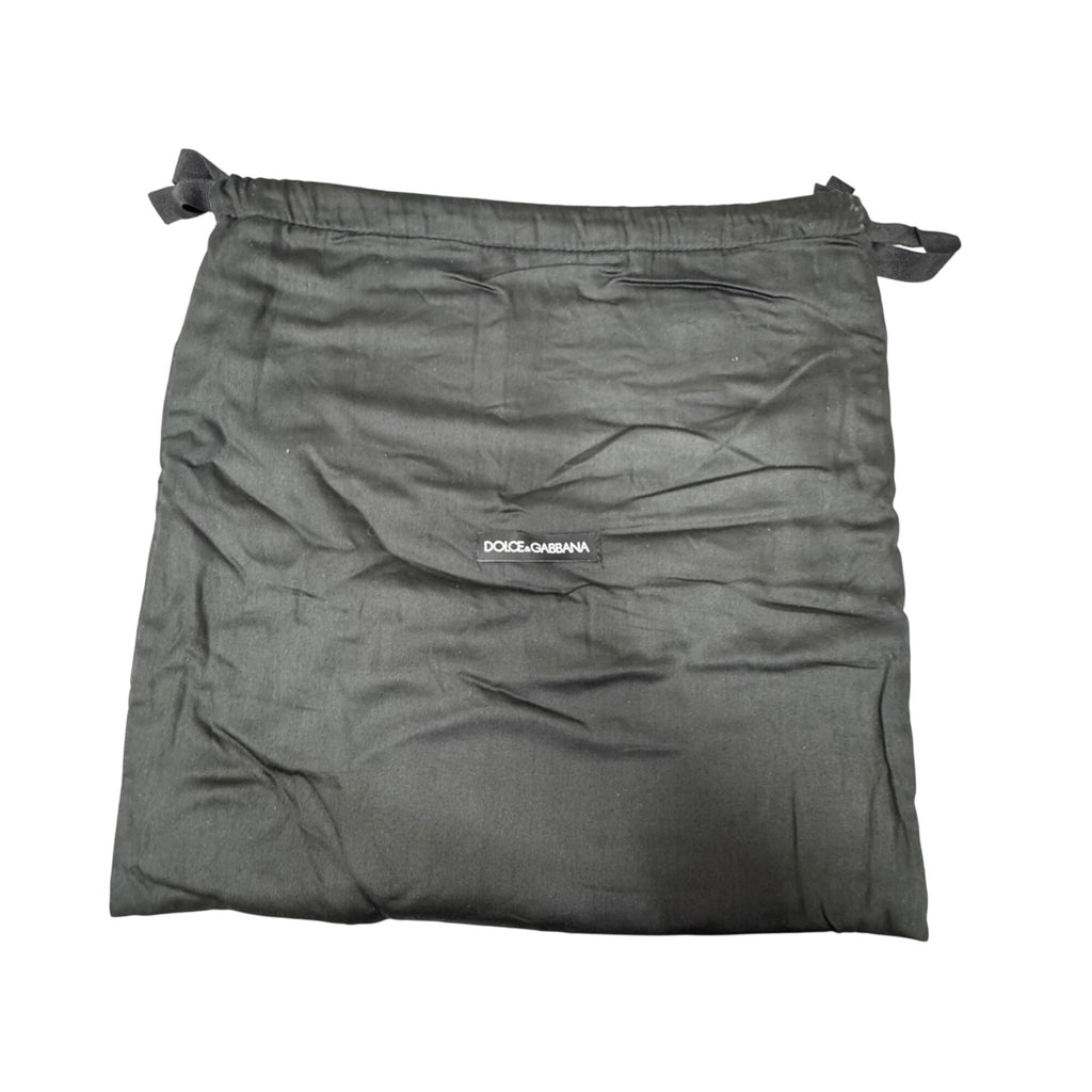 Dolce & Gabbana Black Drawstring Dust Bag 14” x13" Storage Pouch Clutch Purse