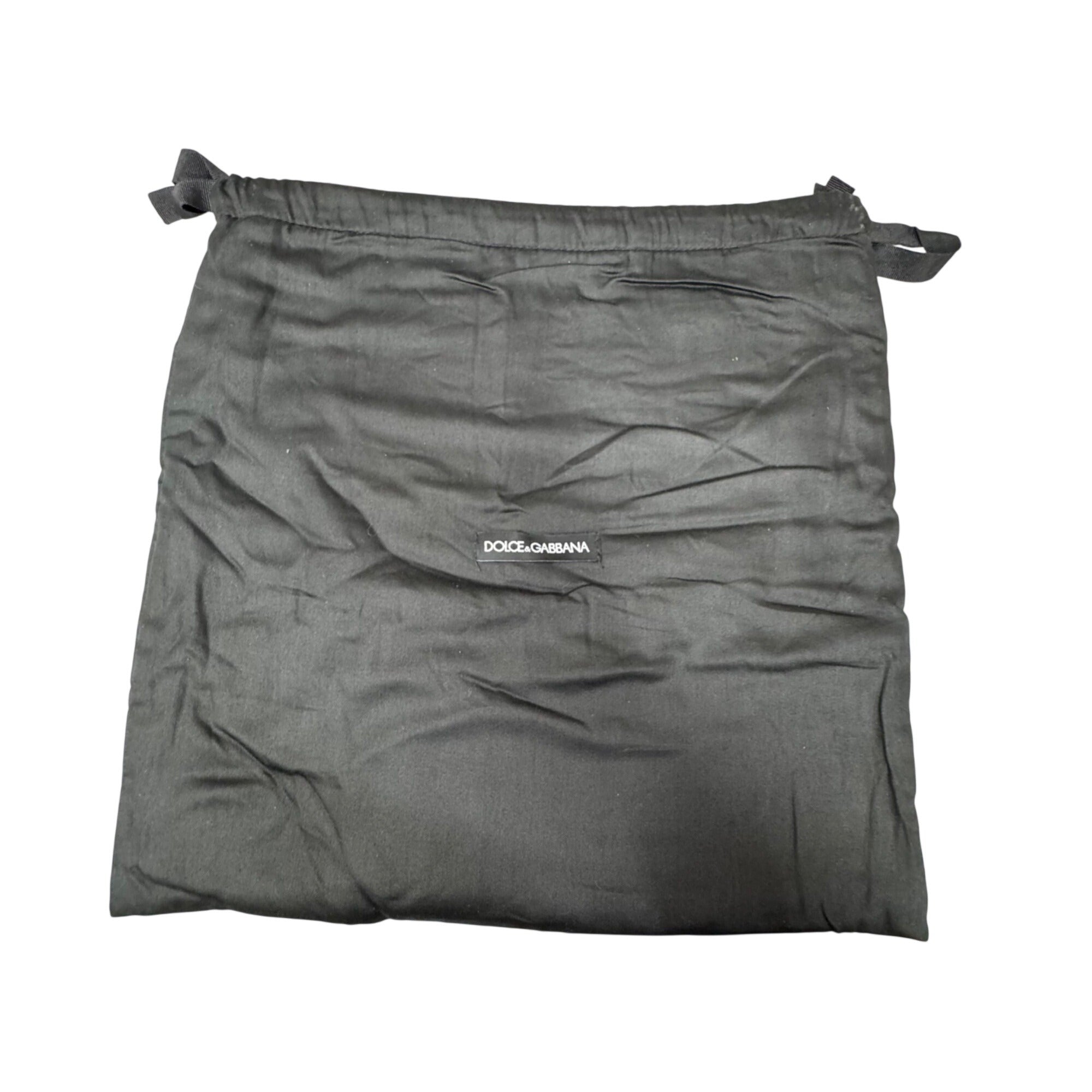 Dolce & Gabbana Black Drawstring Dust Bag 14” x13" Storage Pouch Clutch Purse