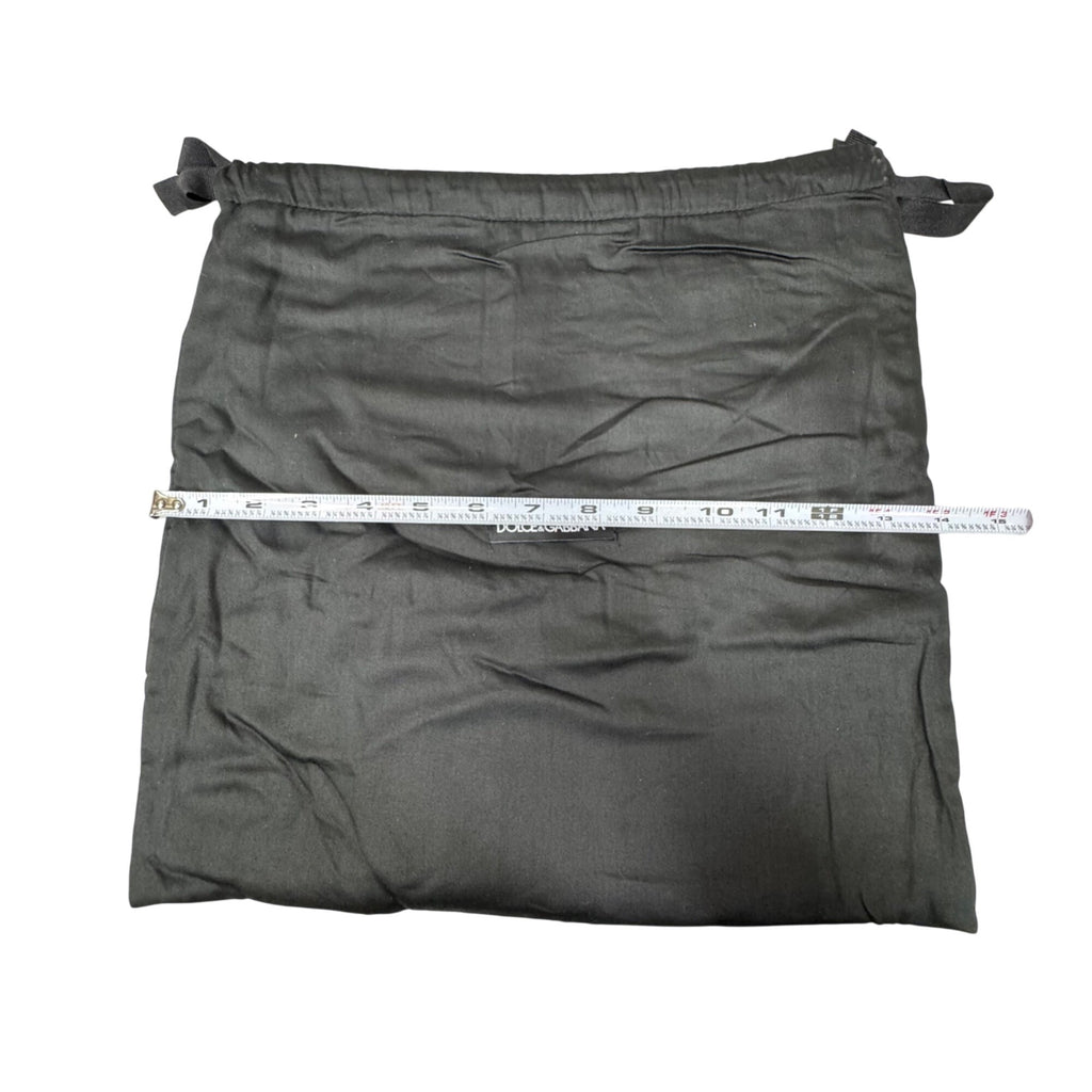 Dolce & Gabbana Black Drawstring Dust Bag 14” x13" Storage Pouch Clutch Purse