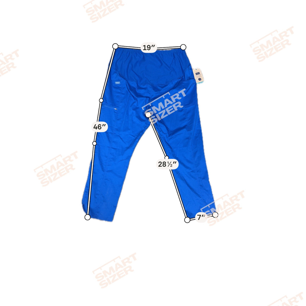 Lot of 2 Cherokee Maternity Scrub Pants XL Navy & Royal Blue New With Tags