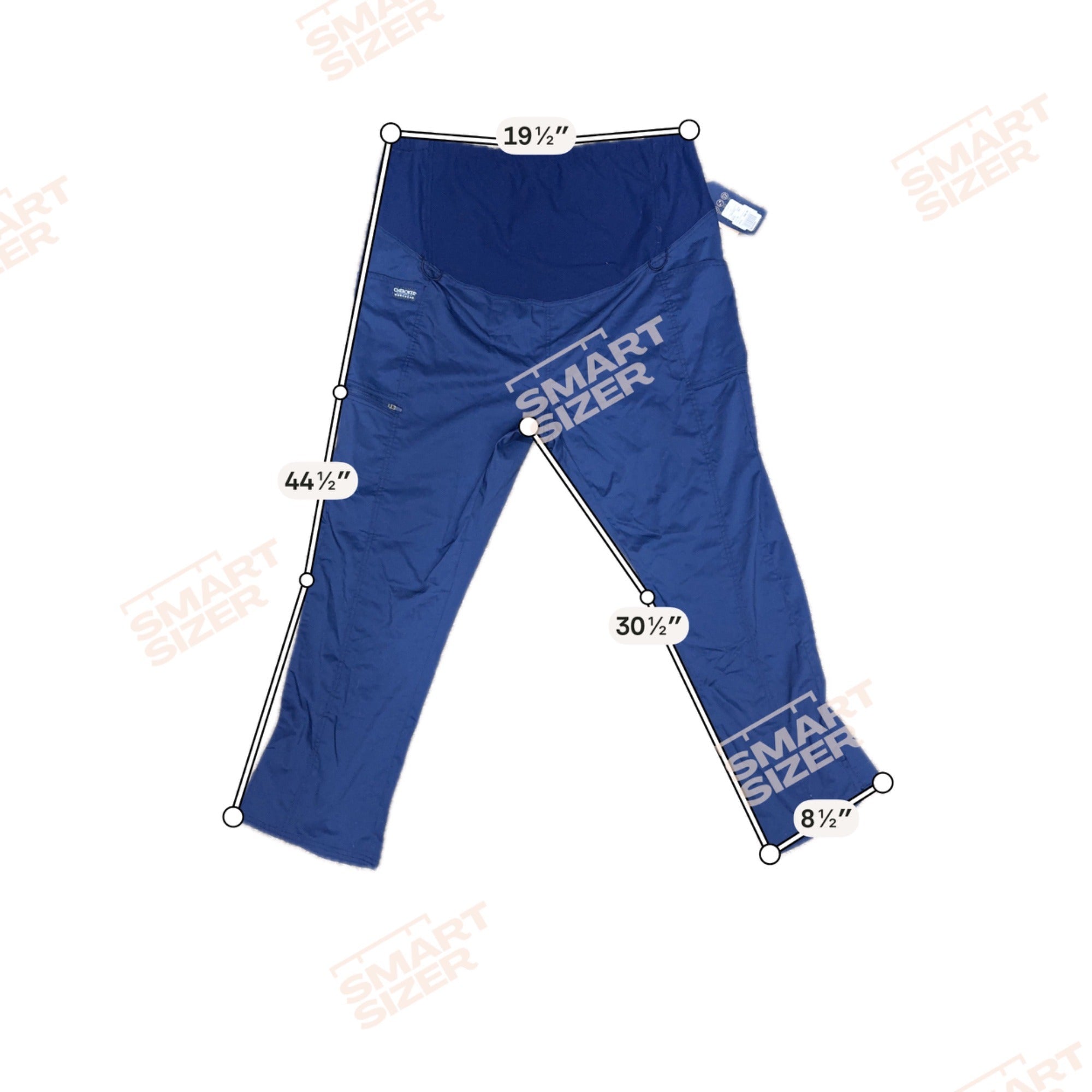 Lot of 2 Cherokee Maternity Scrub Pants XL Navy & Royal Blue New With Tags
