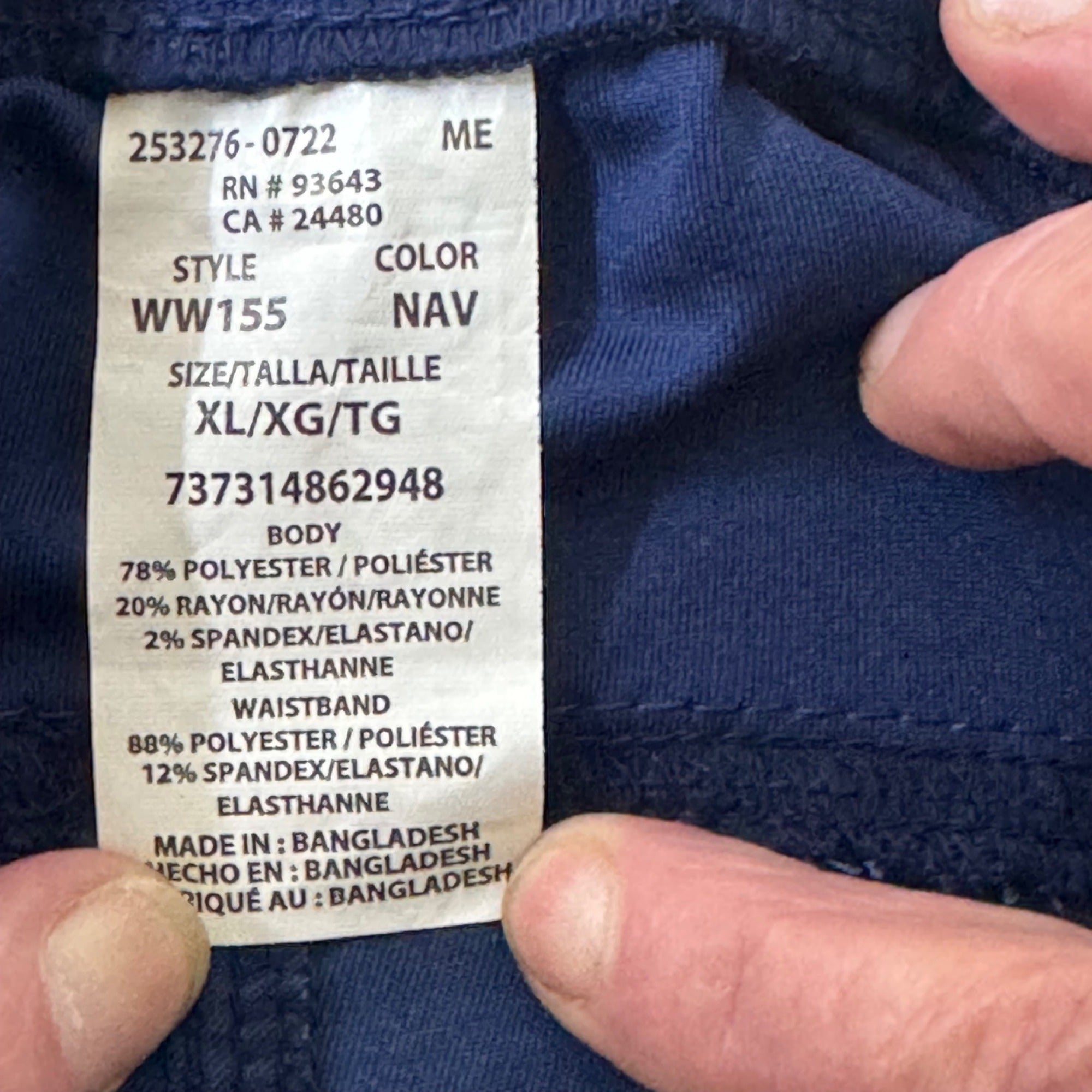 Lot of 2 Cherokee Maternity Scrub Pants XL Navy & Royal Blue New With Tags