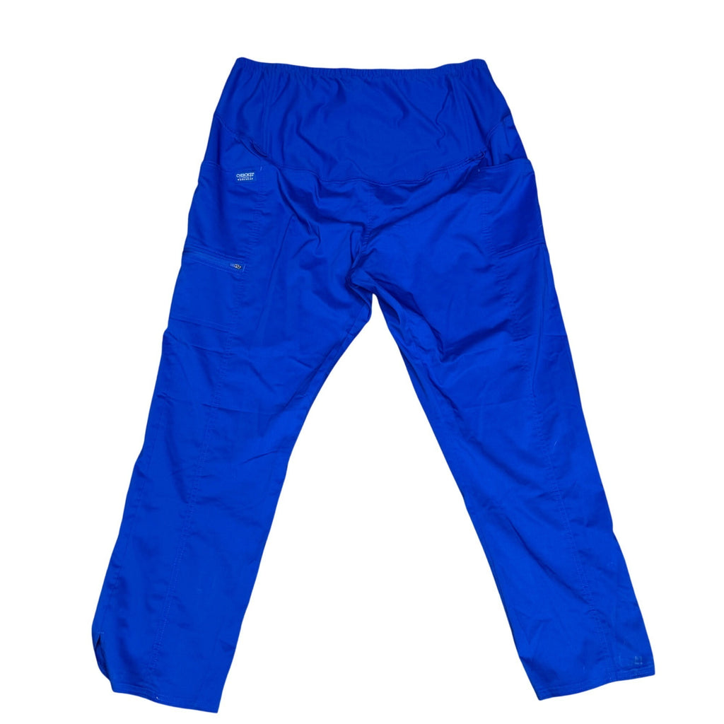 Lot of 2 Cherokee Maternity Scrub Pants XL Navy & Royal Blue New With Tags