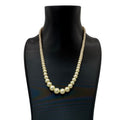 Vintage Faux Pearl Necklace Graduated Beads & Lobster Clasp Closure Estate 17"