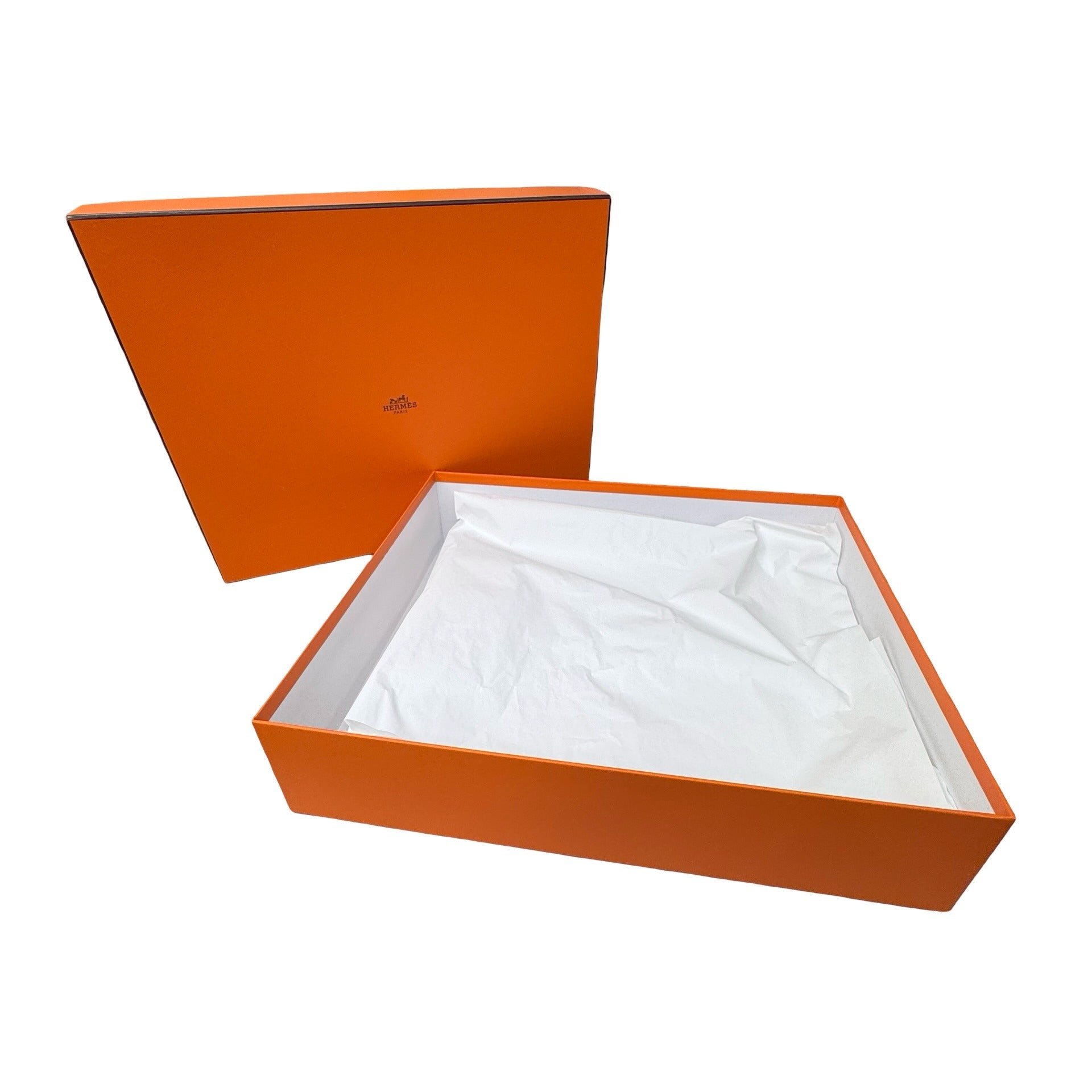 Authentic Orange Hermes Paris Large Empty Gift Mint Clean Box 18” X 15” X 4”