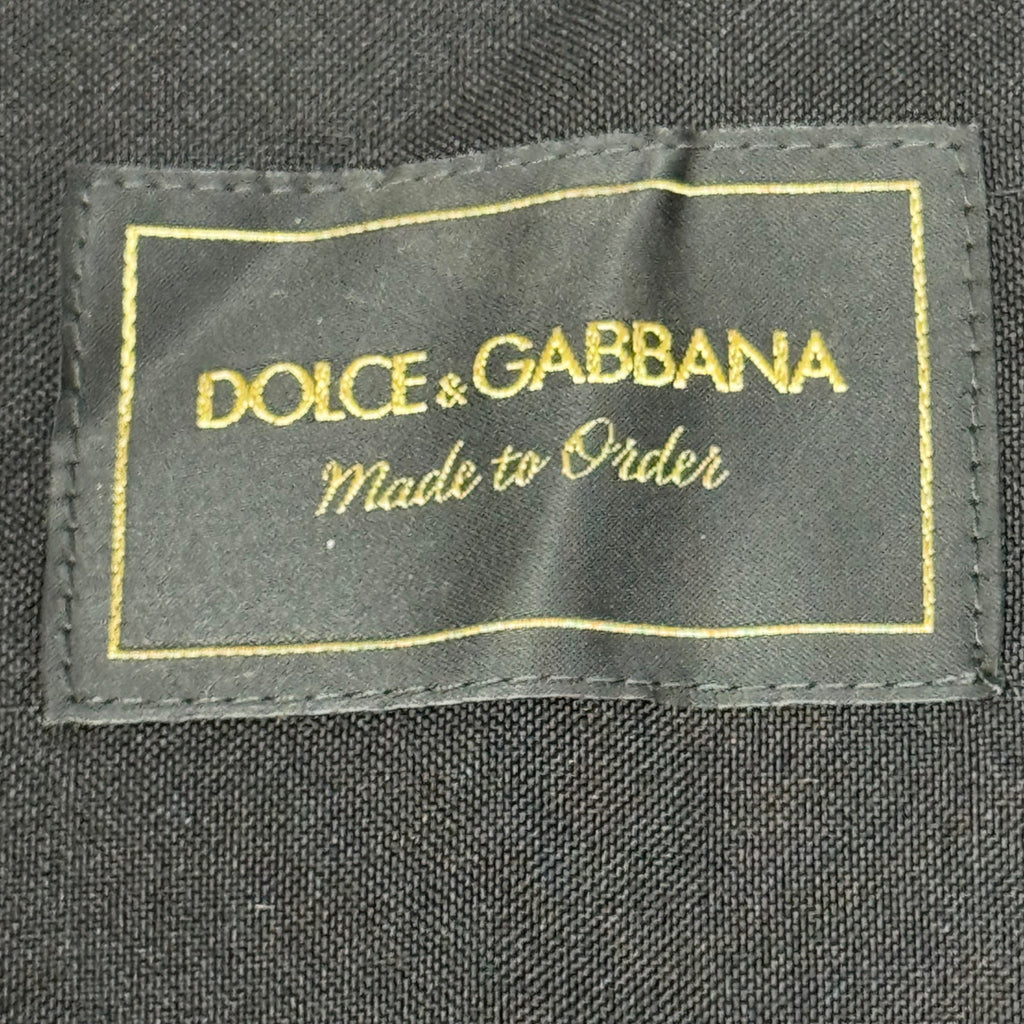 Dolce & Gabbana Black Made To Order Dust Bag Custom Gift Purse Shoes Button 15"
