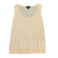 St. John Peach Orange Sleeveless Scoop Neck Wool Blend Knit Tank Womens Medium
