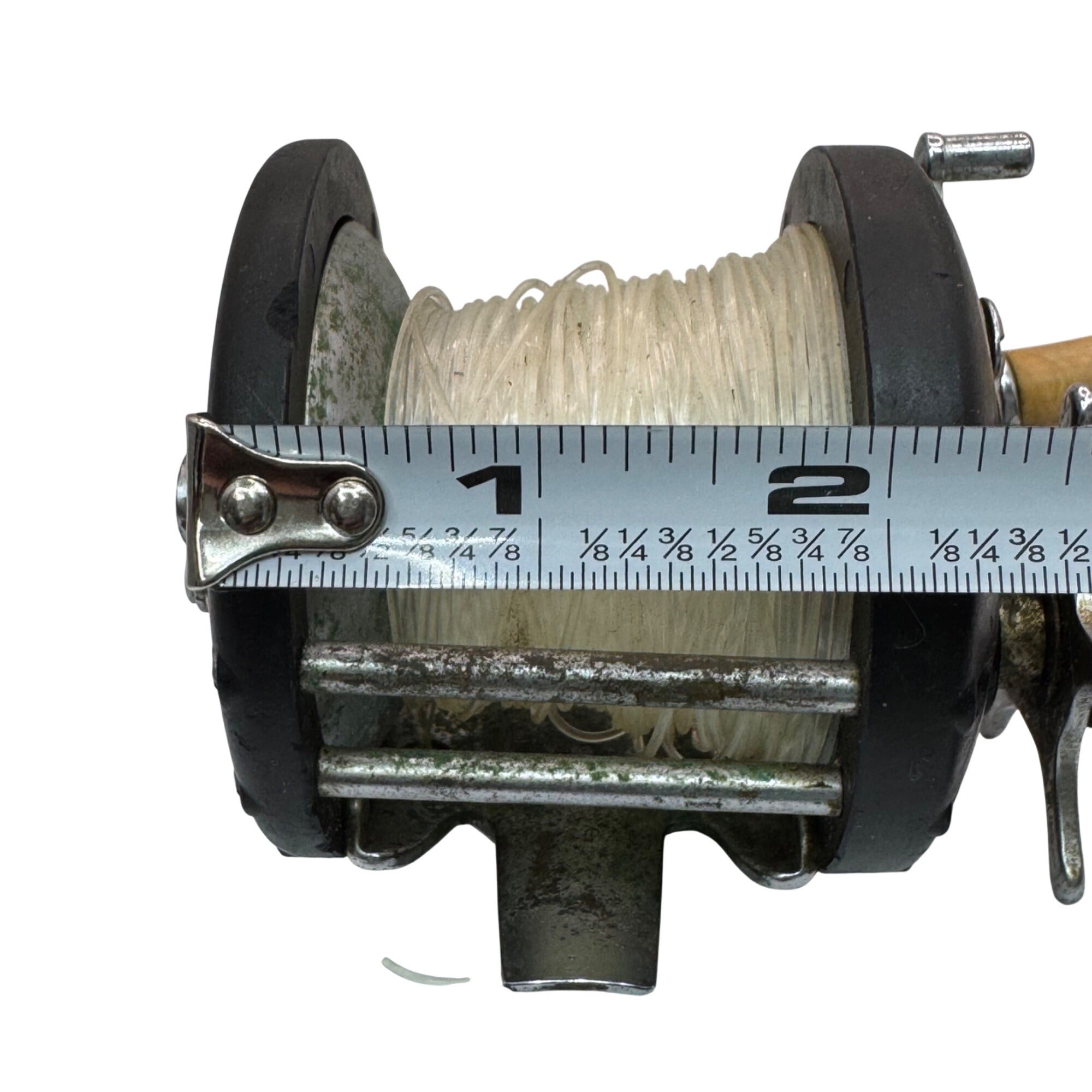 Vintage Ocean City 981 Fishing Reel Made In USA With Wooden Handle Saltwater