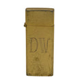 Vintage Rexlite Slim Gold Tone Lighter DW Monogrammed Made In Japan 2.75"