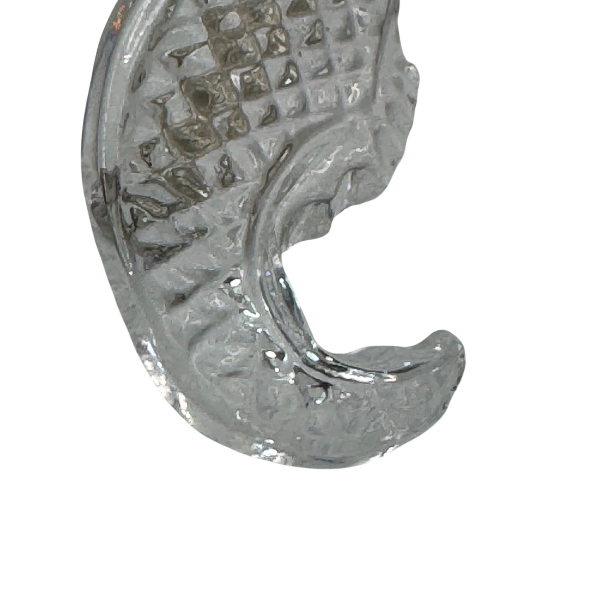 Vintage Waterford Clear Crystal Seahorse Pin Brooch Textured Details 2" Nautical