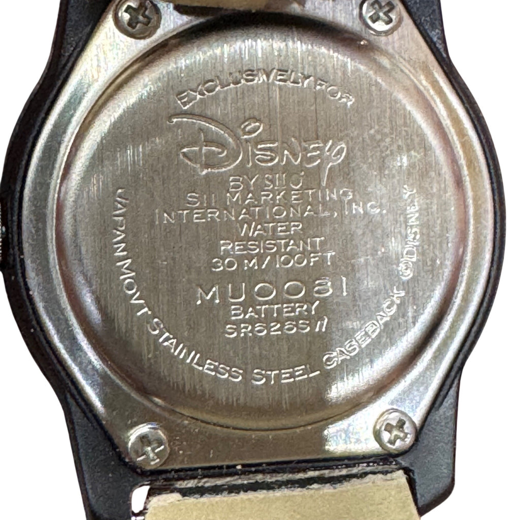 Mickey Mouse Alarm Clock & Wrist Watch Set~in Lunch Box Style Case Blue READ