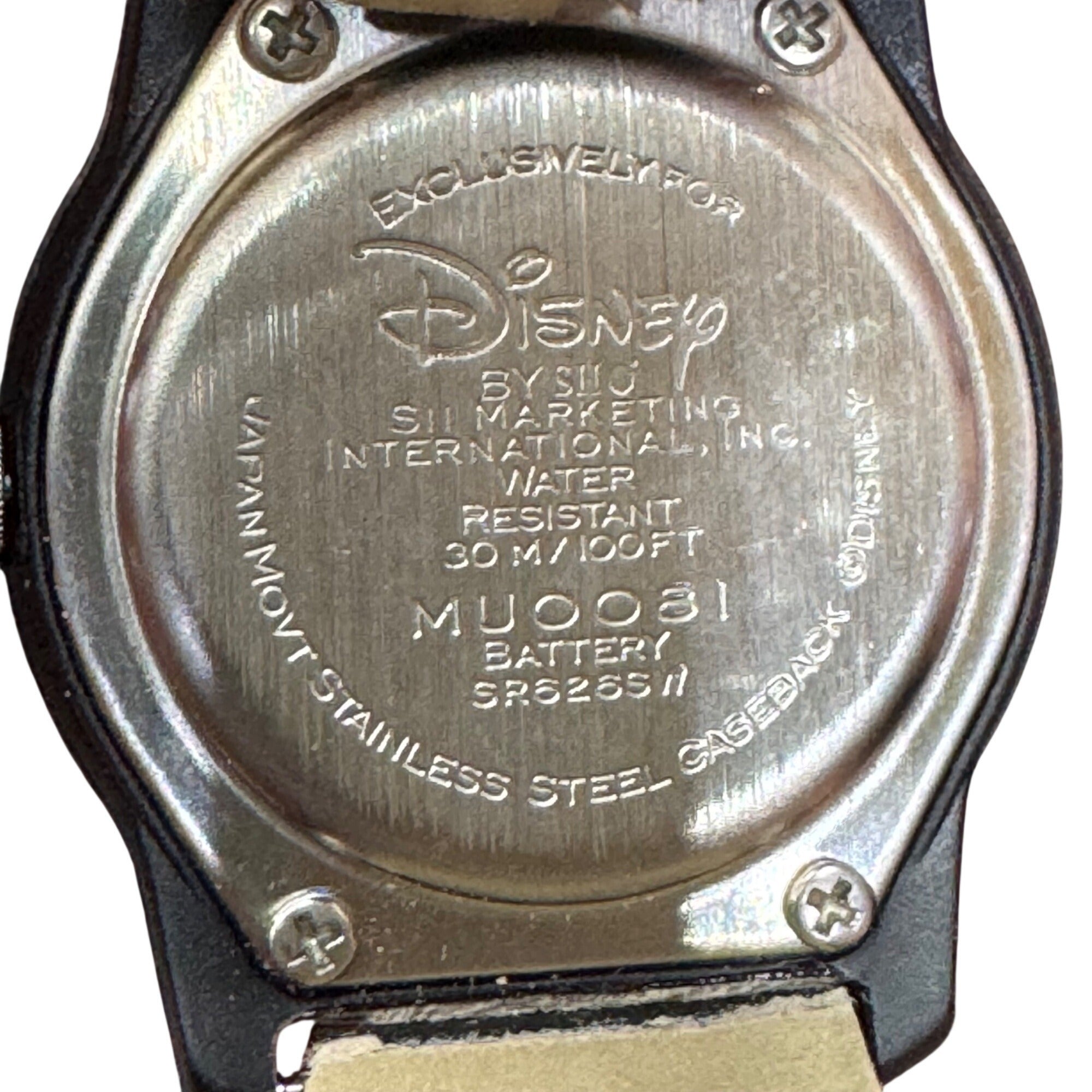 Mickey Mouse Alarm Clock & Wrist Watch Set~in Lunch Box Style Case Blue READ