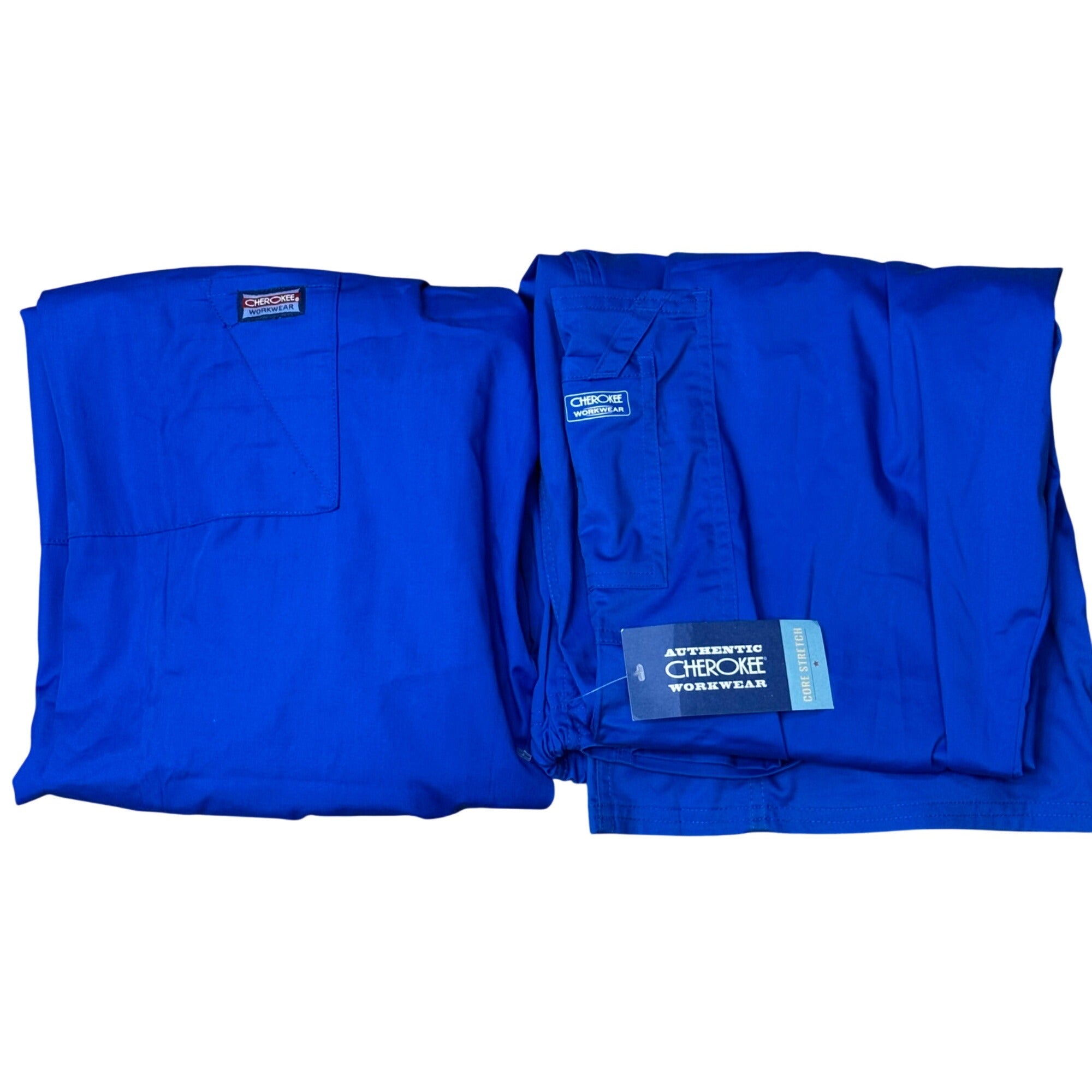 Cherokee Authentic Workwear Drawstring Scrub Pants L Tall Royal Blue Lot 2