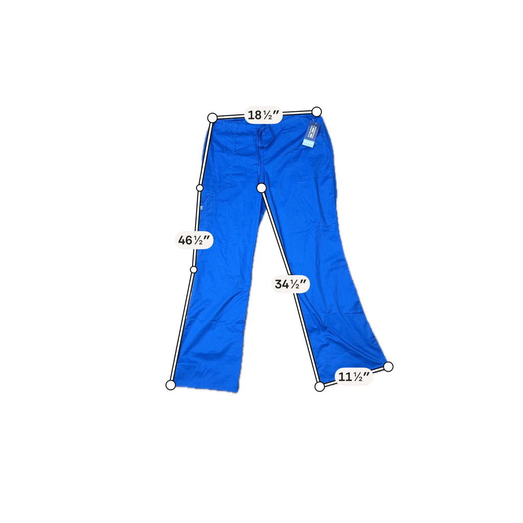 Cherokee Authentic Workwear Drawstring Scrub Pants L Tall Royal Blue Lot 2