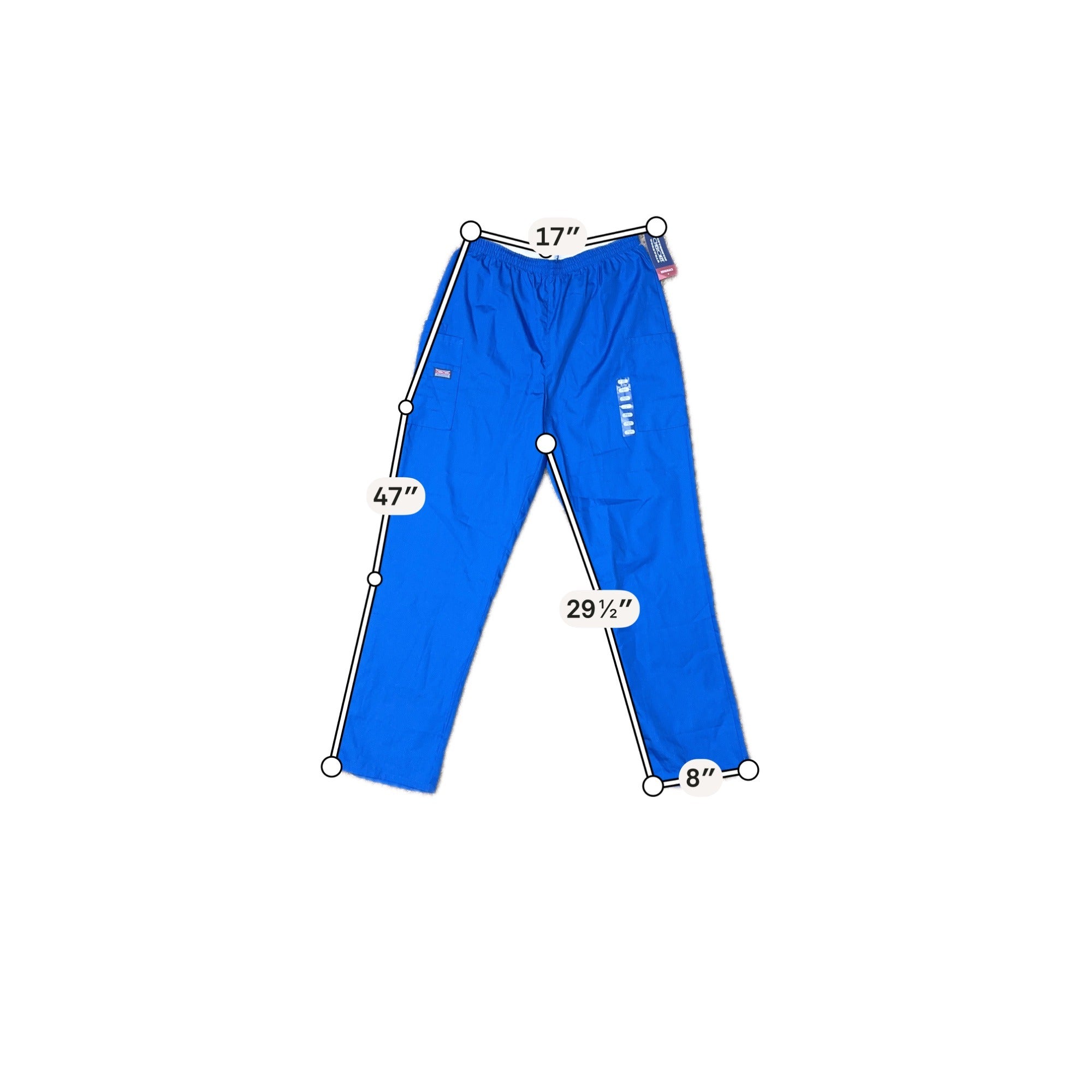 Cherokee Authentic Workwear Drawstring Scrub Pants L Tall Royal Blue Lot 2