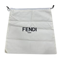 Fendi Roma White Cotton Drawstring Dust Bag 13x14 Storage Pouch Luxury Authentic
