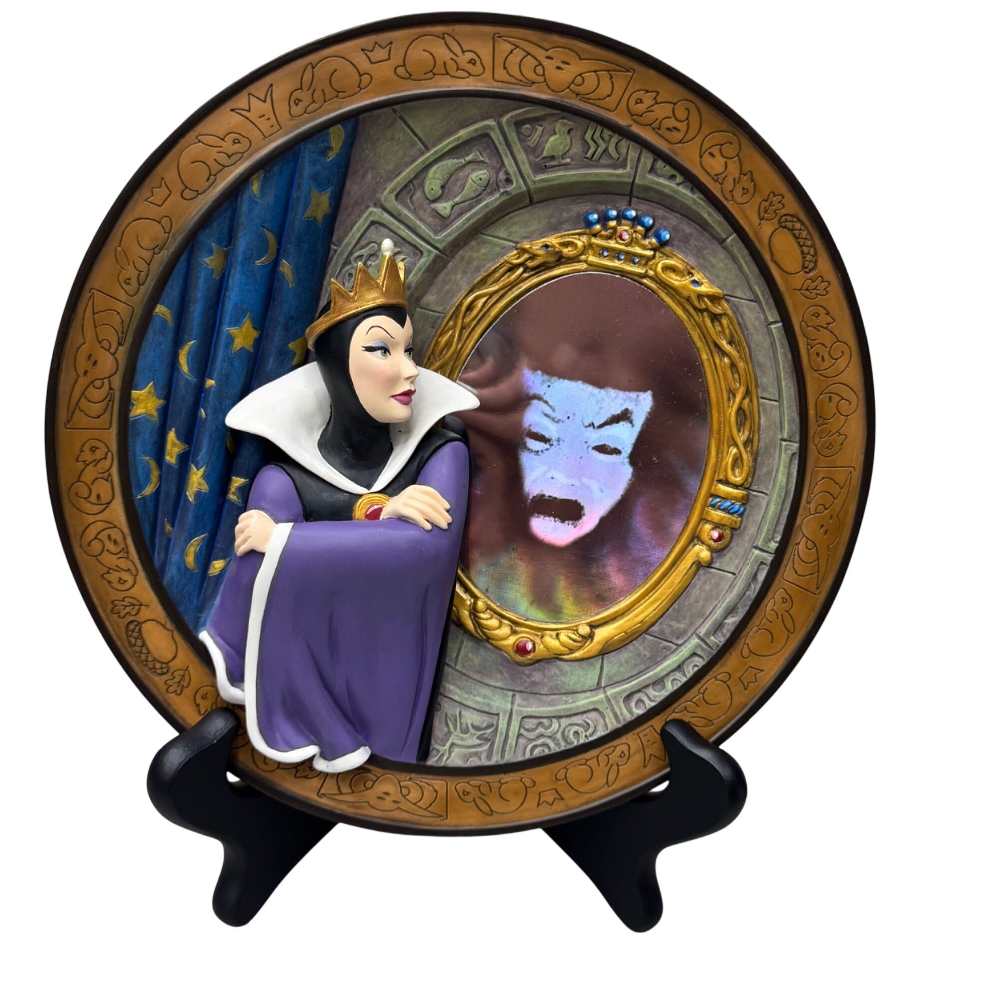 Walt Disney Snow White 60th Anniversary Magic Mirror On The Wall LE Plate 81 COA