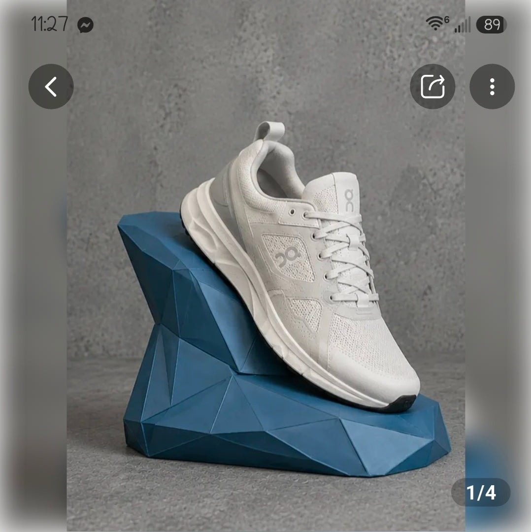 3D Printed Geometric Rock Shoe Display Stand – Modern Footwear Photography Prop
